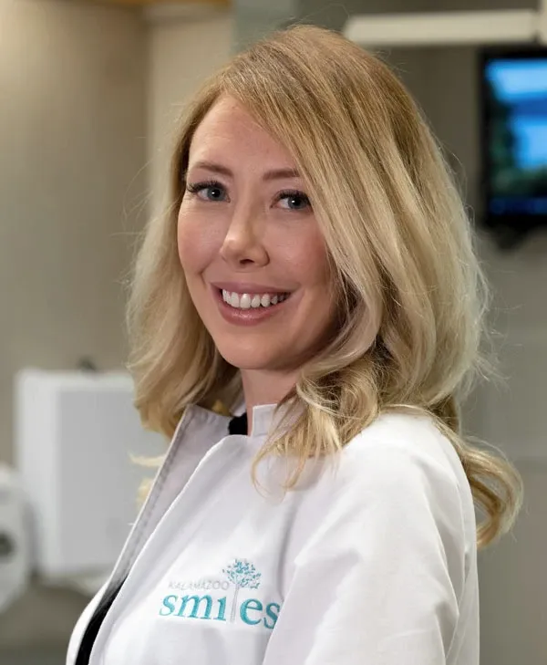 Dr. Katherine Bandos of Kalamazoo Smiles, a PMAX Dental Marketing client